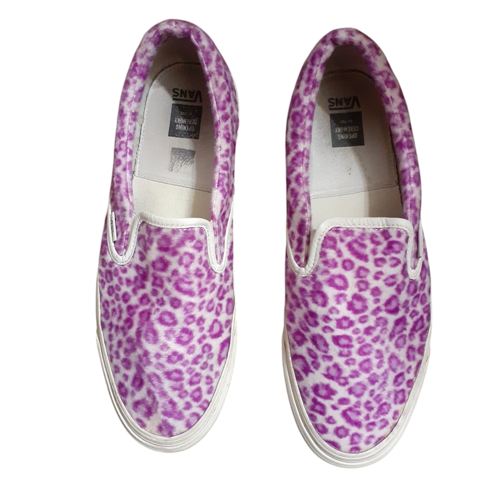 Opening Ceremony X Van's Slip-Ons in  'Purple Leopard Fur'